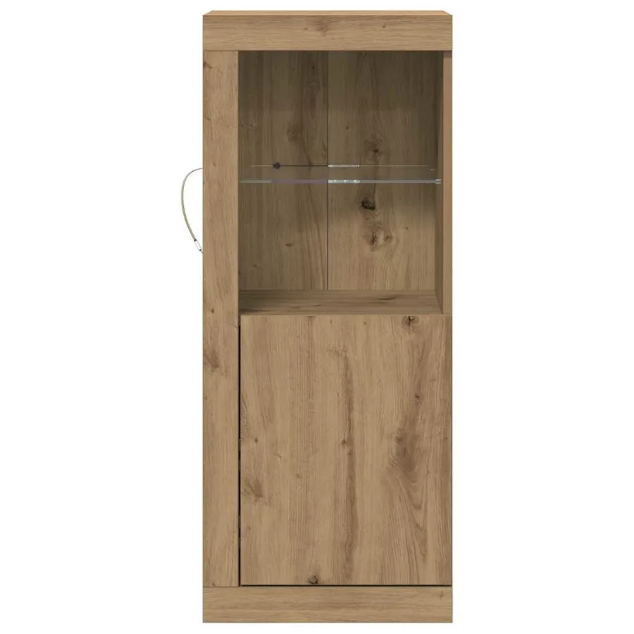Buffet LED Marron 41 x 37 x 100 cm Bois d'ingénierie - 6