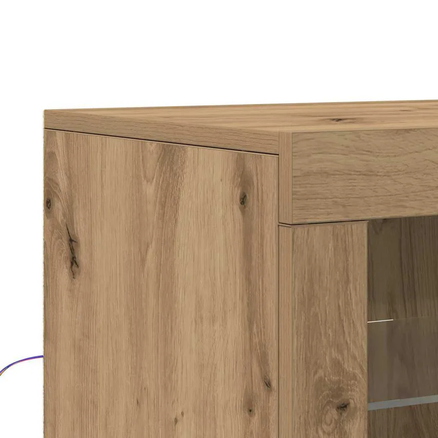 Buffet LED Marron 41 x 37 x 100 cm Bois d'ingénierie - 8