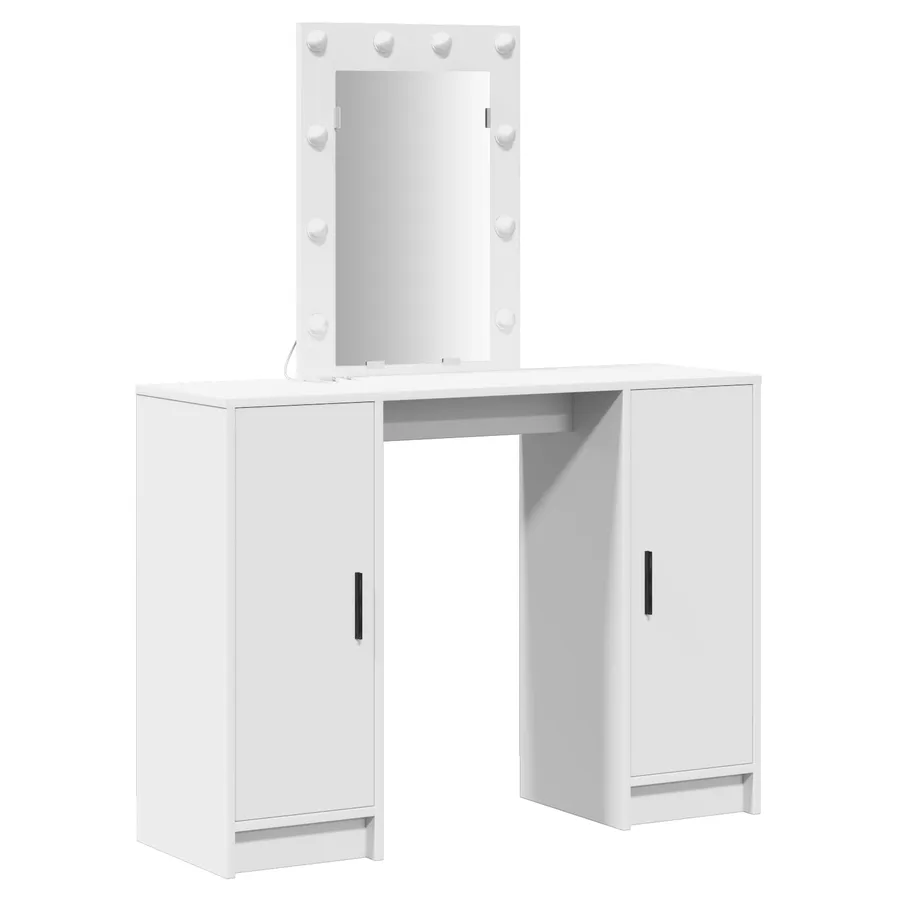 Table de Toilette Blanc 102 x 33 x 135 cm Bois d'ingénierie - 2