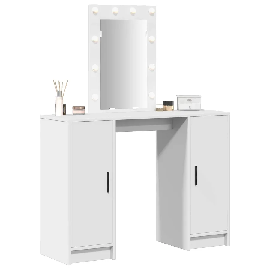 Table de Toilette Blanc 102 x 33 x 135 cm Bois d'ingénierie - 3