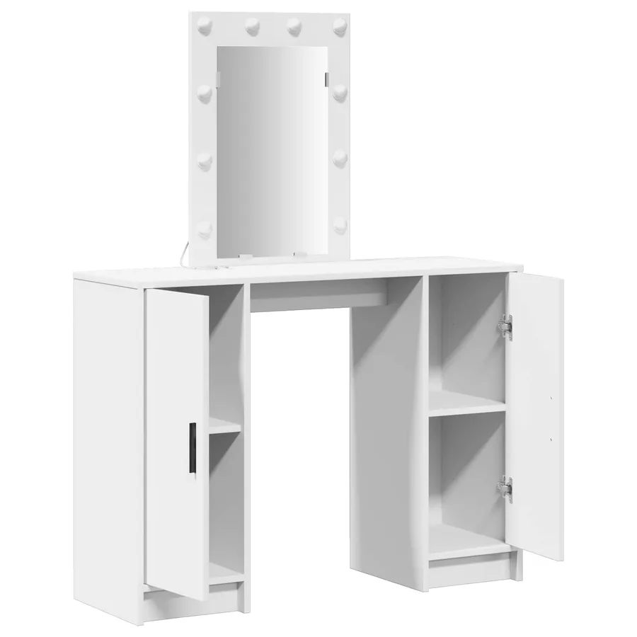 Table de Toilette Blanc 102 x 33 x 135 cm Bois d'ingénierie - 5