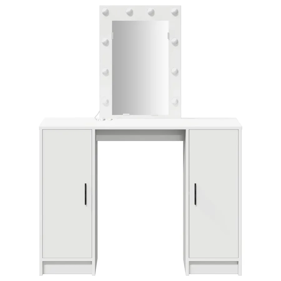 Table de Toilette Blanc 102 x 33 x 135 cm Bois d'ingénierie - 6