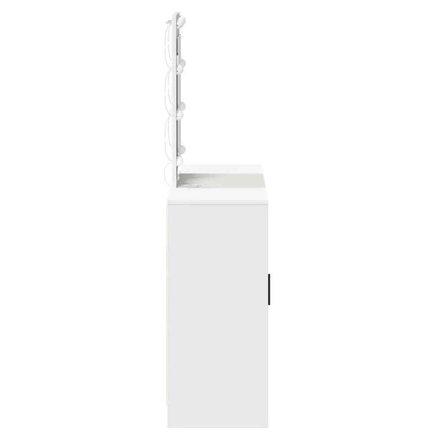 Table de Toilette Blanc 102 x 33 x 135 cm Bois d'ingénierie - 7