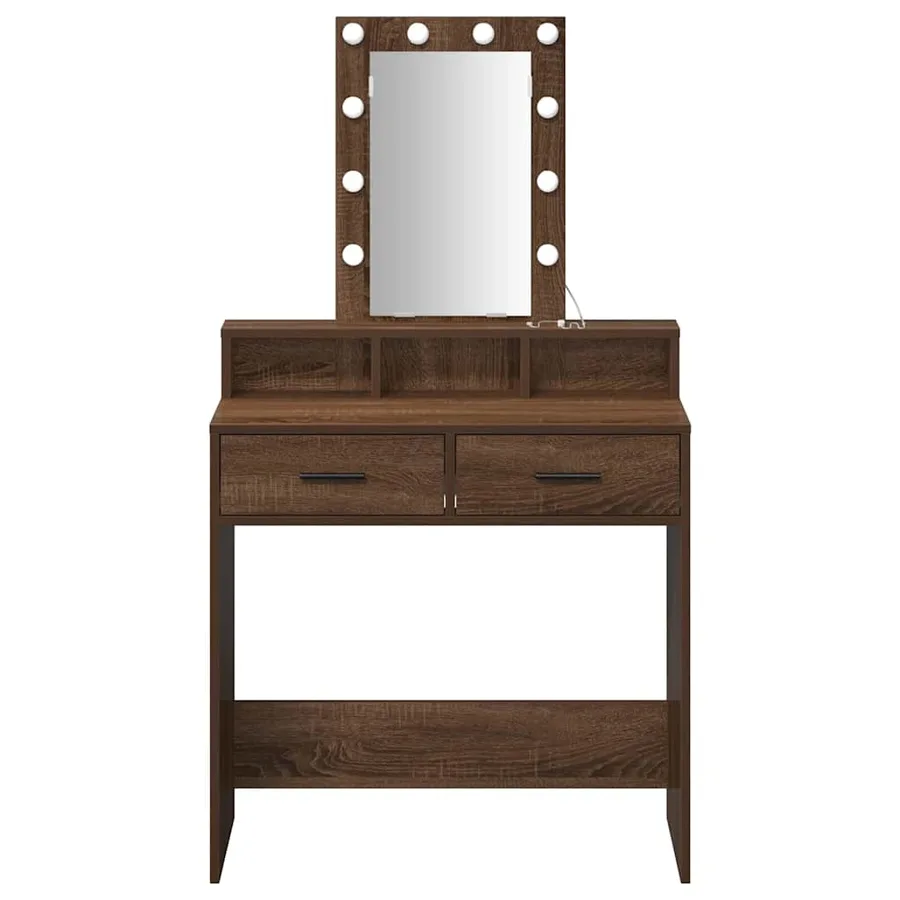 Table de Toilette Marron 79 x 41 x 140 cm Bois d'ingénierie - 5