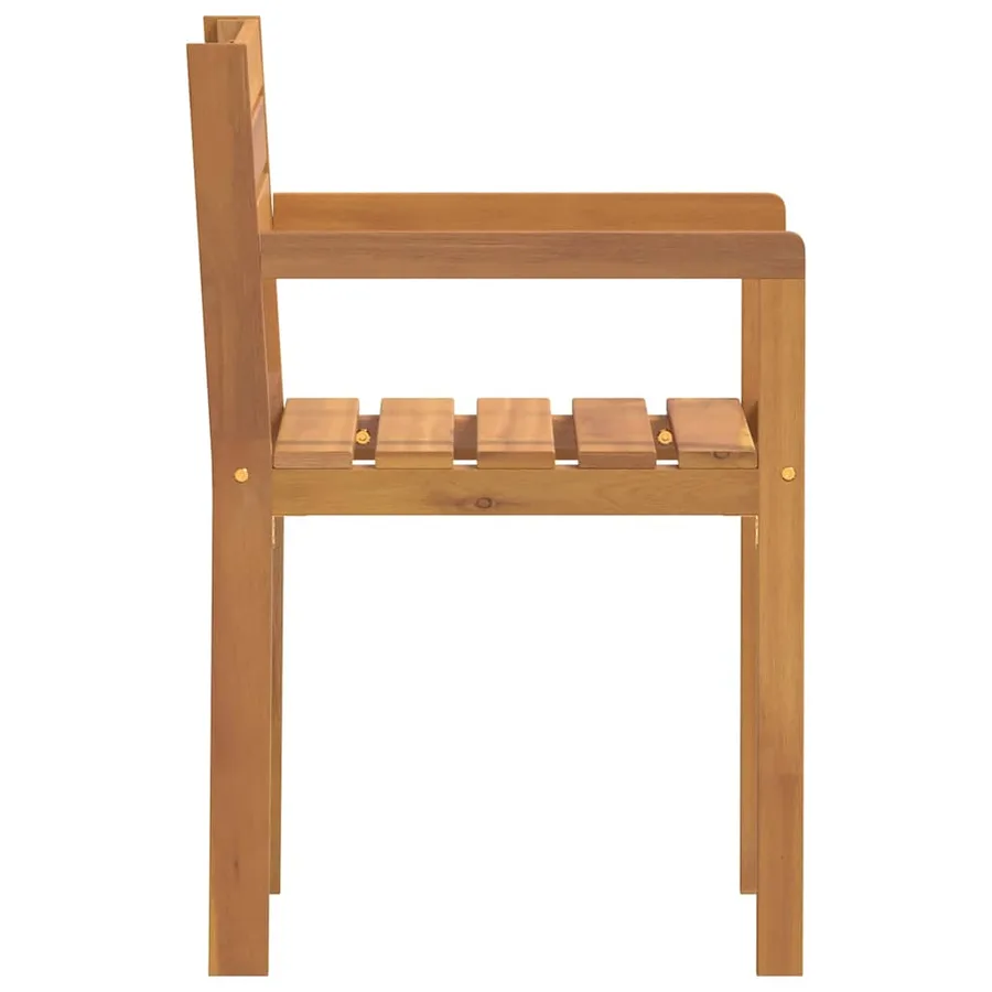 Chaises de jardin 4 pièces 50x53x80 cm Bois massif Acacia - 5