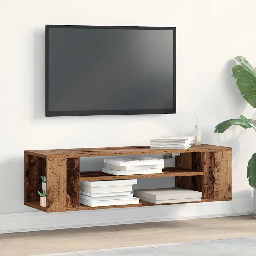 Meuble TV Bois ancien 100 x 30 x 26,5 cm Bois d'ingénierie