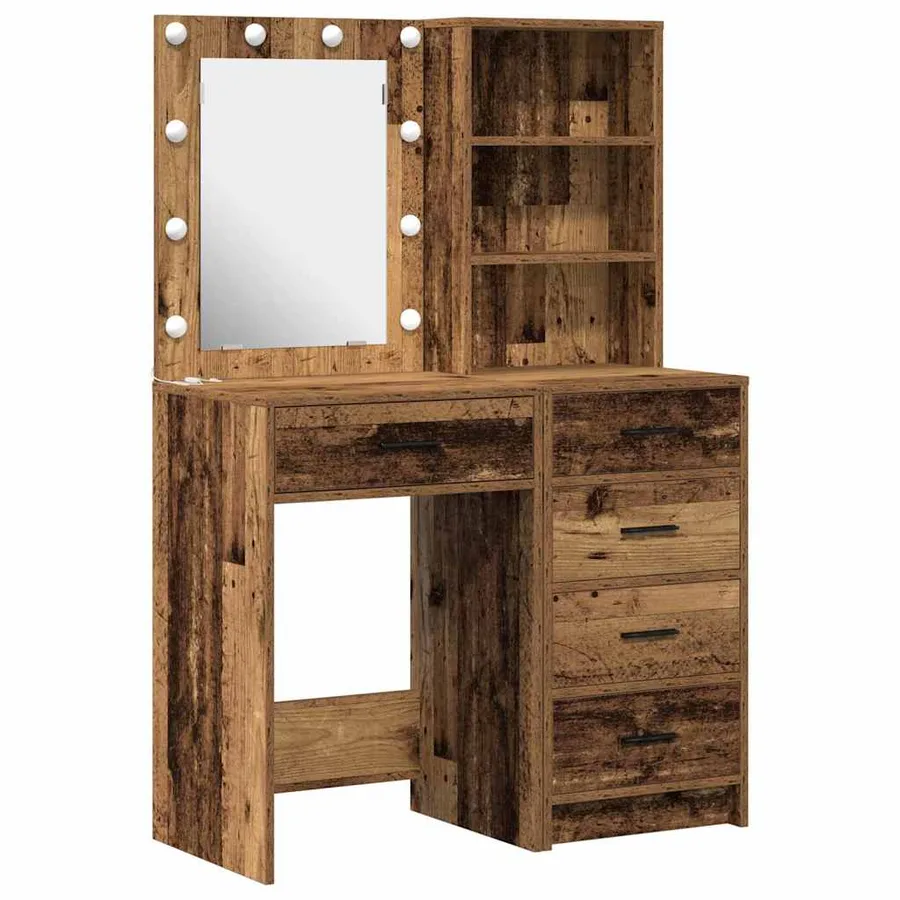 Table de Toilette avec tiroir 2 pcs Marron 50 x 41 x 135 cm - 2