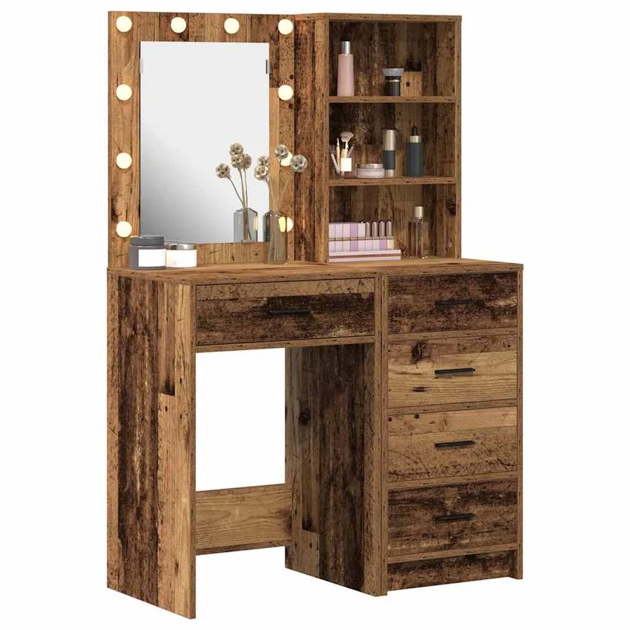 Table de Toilette avec tiroir 2 pcs Marron 50 x 41 x 135 cm - 3
