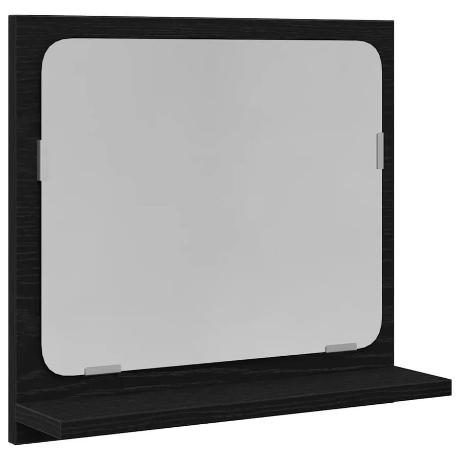 Miroir de salle de bain en chêne noir 40 x 10,5 x 37 cm bois d'ingénierie - 2