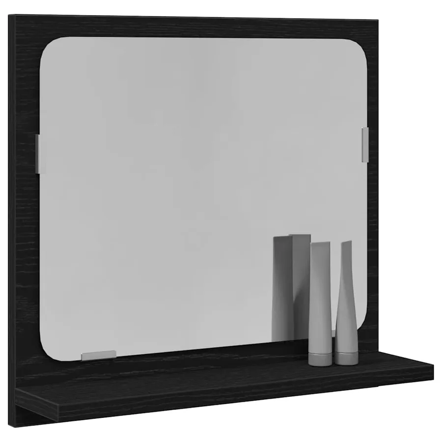 Miroir de salle de bain en chêne noir 40 x 10,5 x 37 cm bois d'ingénierie - 4