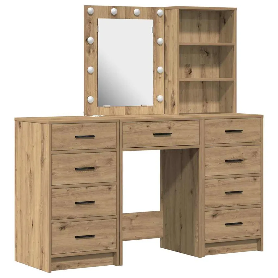 Table de Toilette 3 pcs Marron 40 x 41 x 135 cm - 2