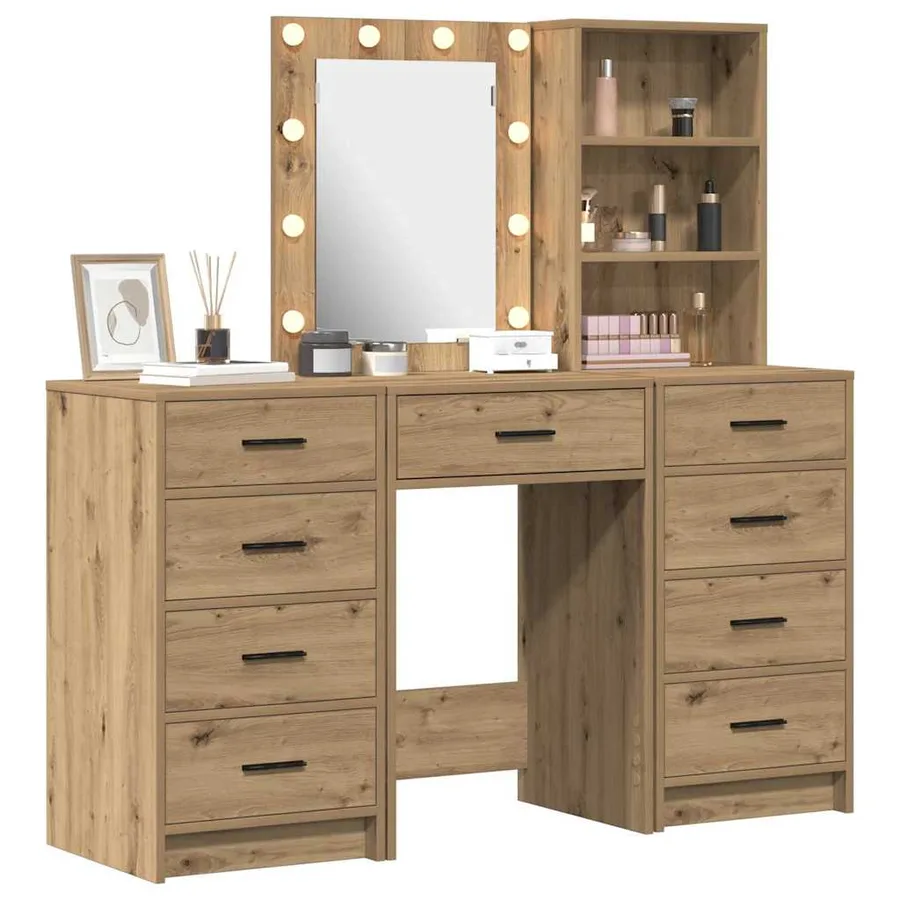 Table de Toilette 3 pcs Marron 40 x 41 x 135 cm - 3