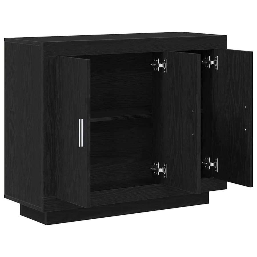 Buffet Chêne noir 92 x 35 x 75 cm Bois d'ingénierie - 5