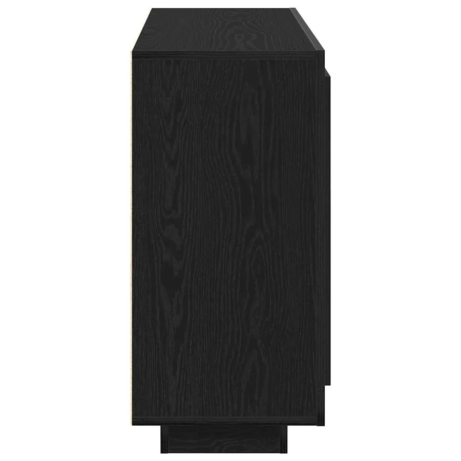 Buffet Chêne noir 92 x 35 x 75 cm Bois d'ingénierie - 7