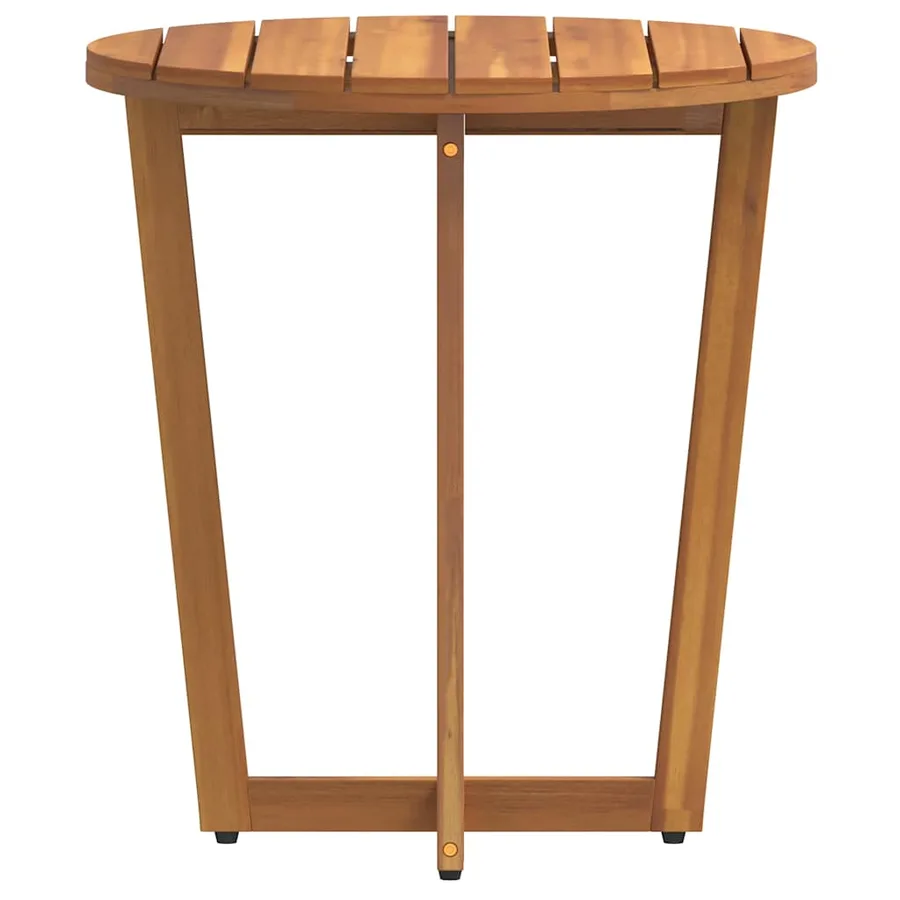 Table d'appoint de jardin ronde Ø55x60 cm en bois d'acacia massif - 6