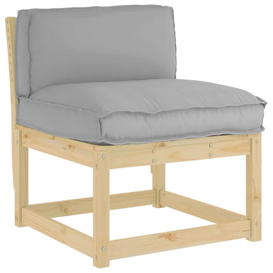 Coussin Gris 80 x 40 x 12 cm Tissu Oxford - 2
