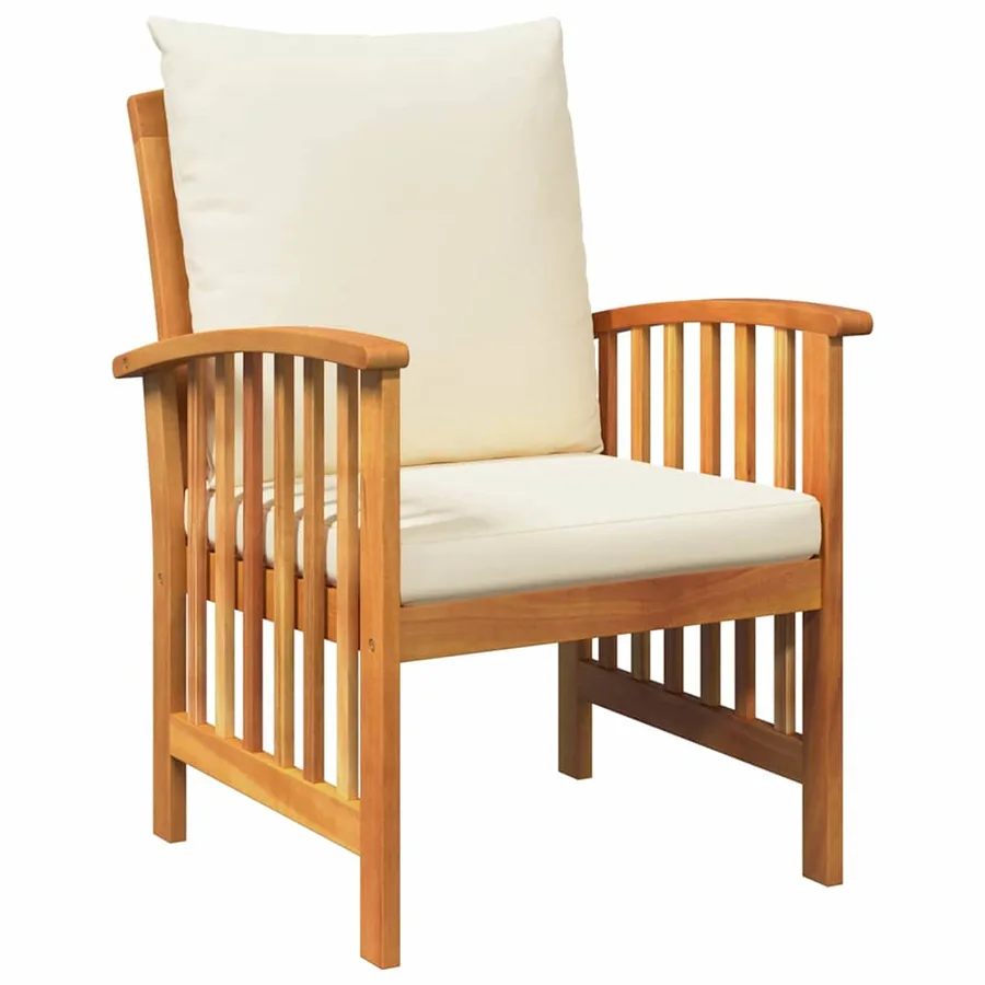 Ensemble de canapé de jardin avec coussin 3 pcs Huile Naturelle - 6