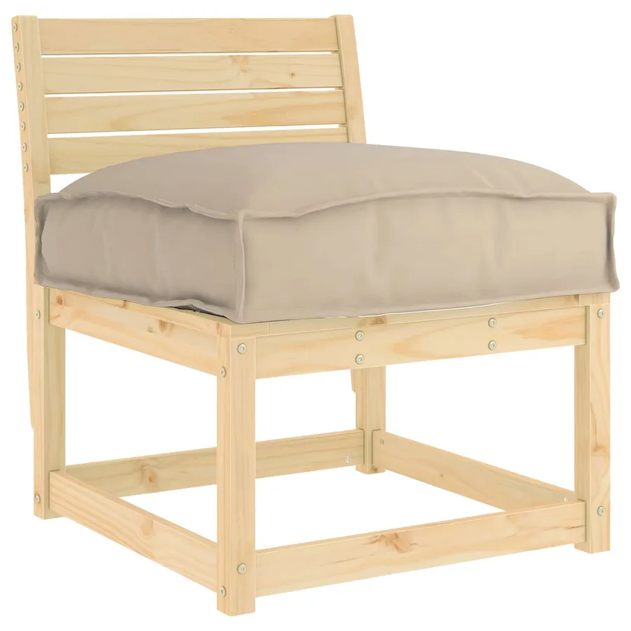 Coussin Taupe 50 x 50 x 12 cm Tissu Oxford - 2