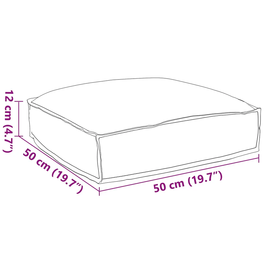Coussin Taupe 50 x 50 x 12 cm Tissu Oxford - 6