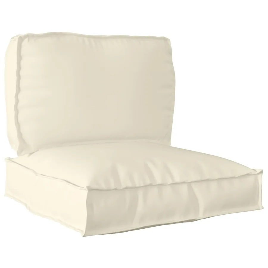 Set de coussins de palette 2 pcs Crème Tissu Oxford - 2