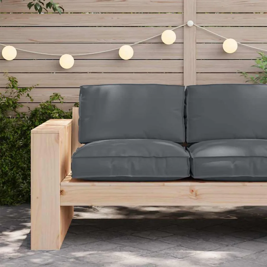 Coussin Anthracite 80 x 80 x 12 cm Tissu Oxford - 3