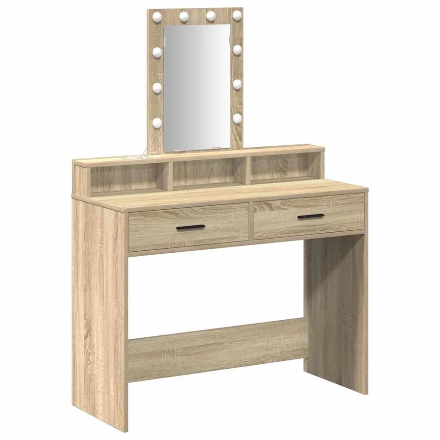 Table de Toilette Marron 100 x 41 x 140 cm Bois d'ingénierie - 2