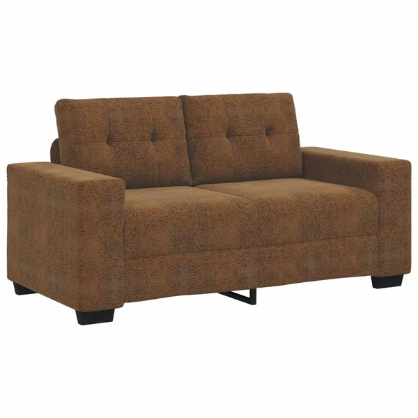 Canapé 2 places marron 120 cm similicuir
