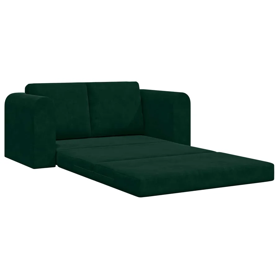 Canapé-Lit Vert foncé 148 x 71 x 83 cm Velours - 4