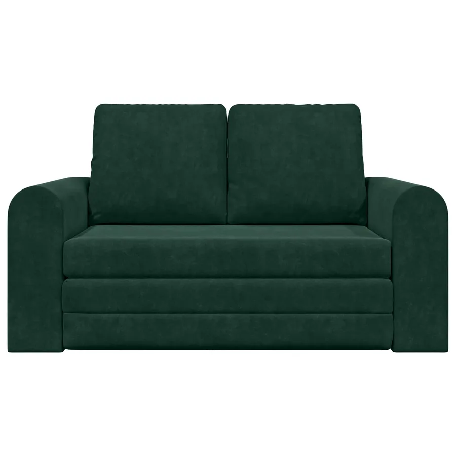 Canapé-Lit Vert foncé 148 x 71 x 83 cm Velours - 5