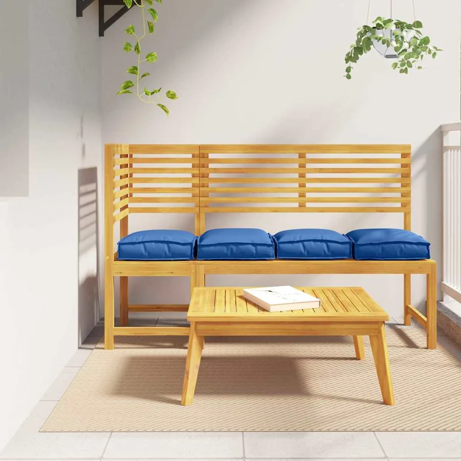 Coussin 4 pcs Bleu royal 40 x 40 x 8 cm Tissu Oxford