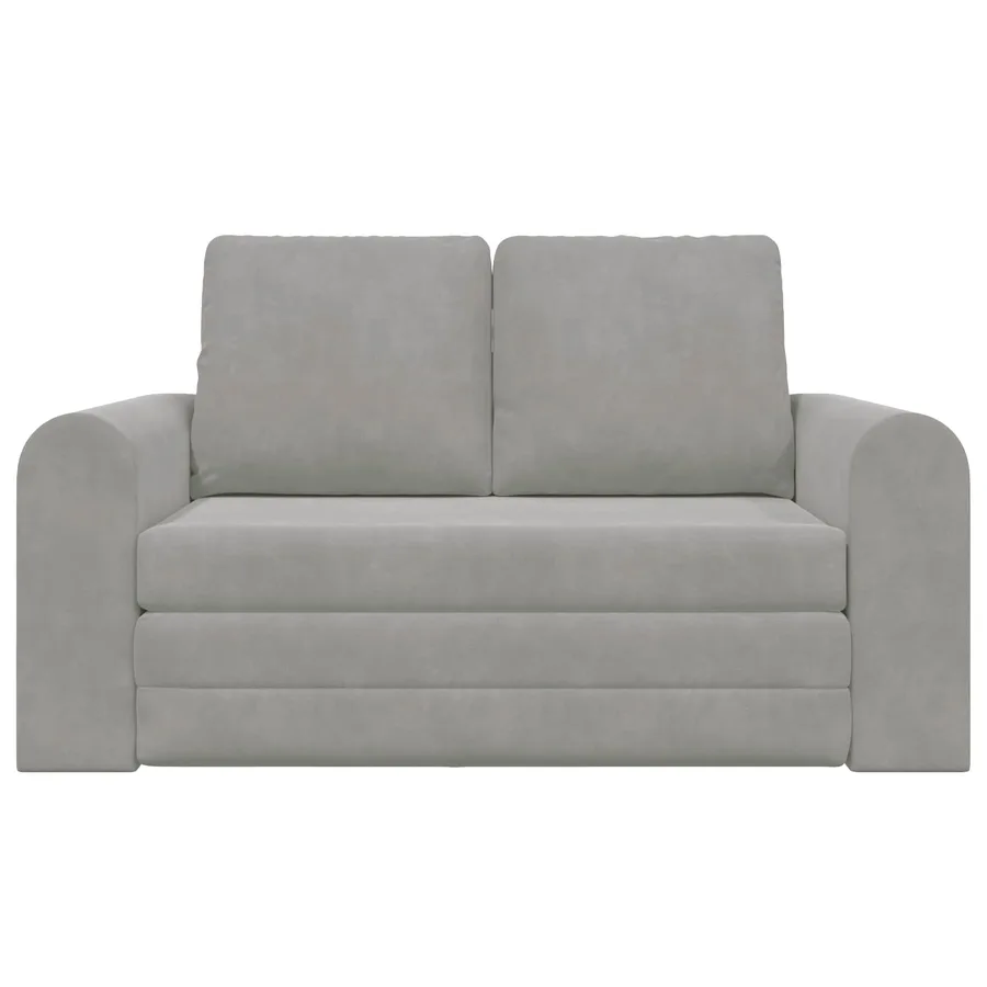 Canapé-Lit Gris clair 148 x 71 x 83 cm Velours - 5