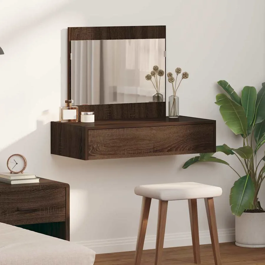 Table de Toilette Marron 83 x 40 x 70 cm Bois d'ingénierie