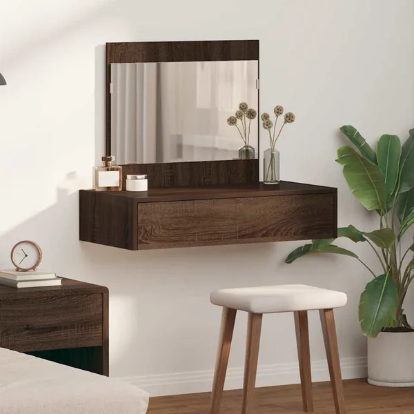 Table de Toilette Marron 83 x 40 x 70 cm Bois d'ingénierie