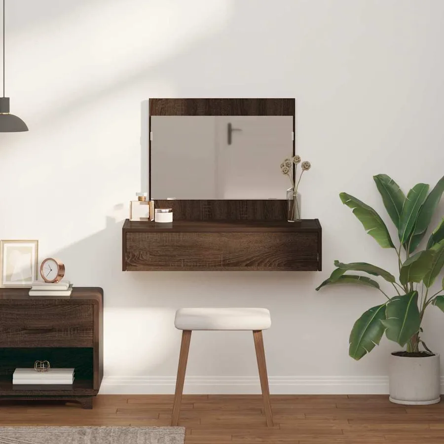 Table de Toilette Marron 83 x 40 x 70 cm Bois d'ingénierie - 4