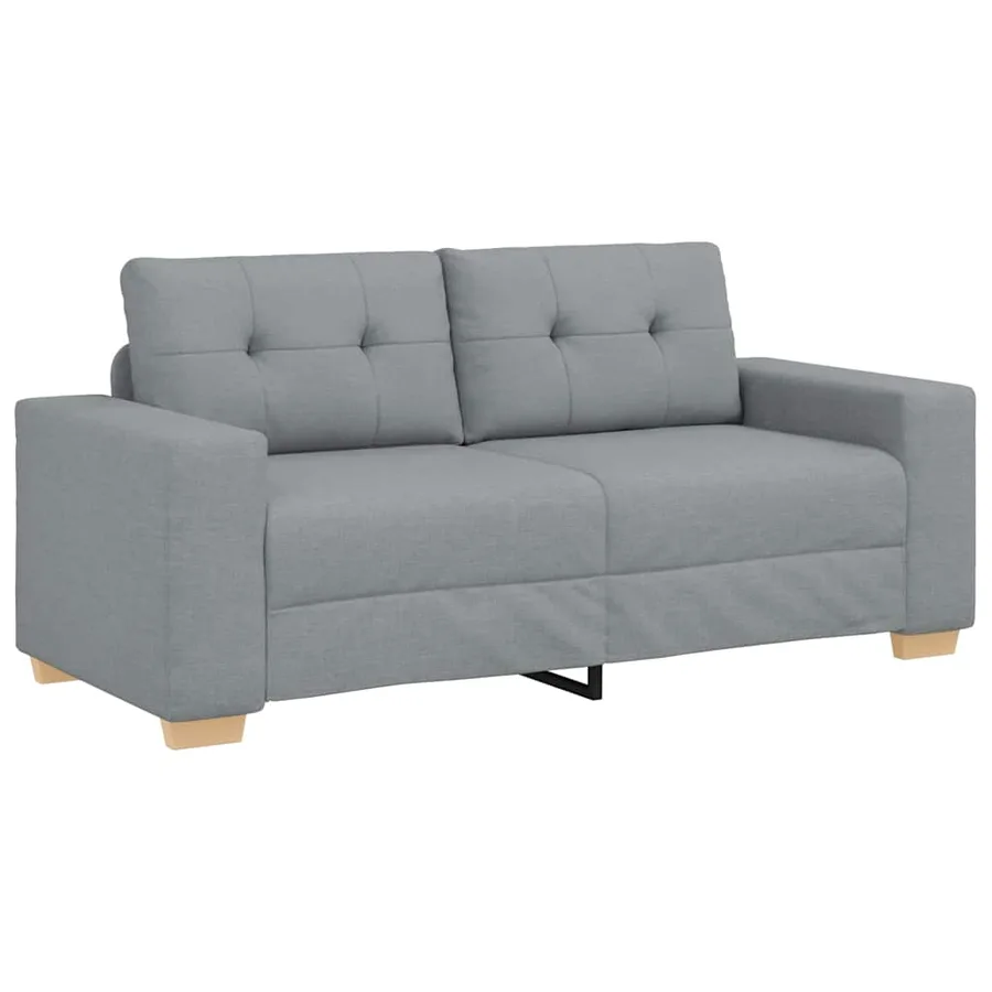 Canapé deux places gris clair 180 x 77 x 82 cm en tissu - 2