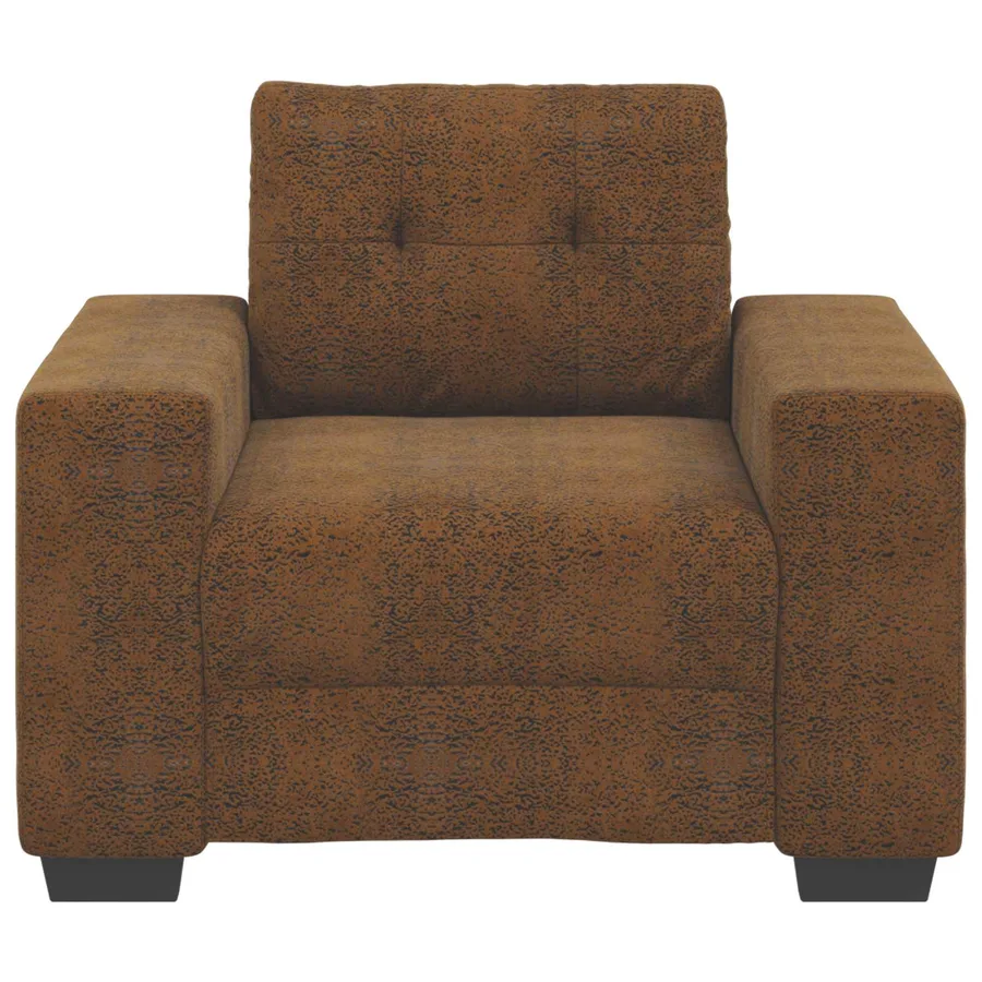 Fauteuil marron 59 cm similicuir - 4