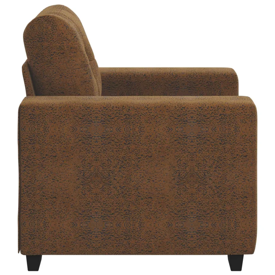 Fauteuil marron 59 cm similicuir - 5