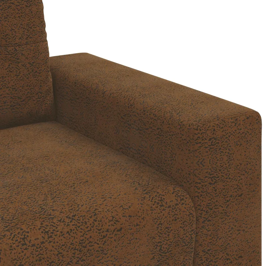Fauteuil marron 59 cm similicuir - 7