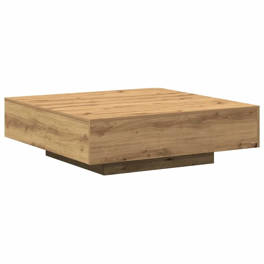 Table basse Chêne artisanal 100 x 100 x 31 cm - 2