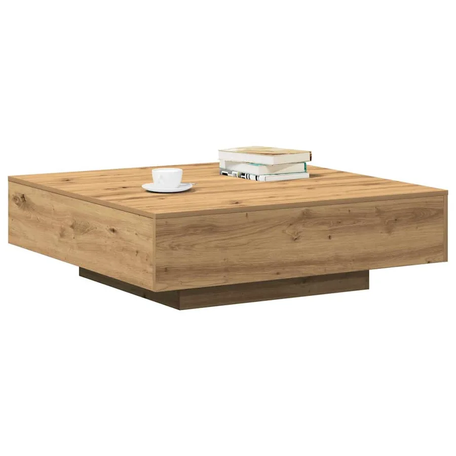 Table basse Chêne artisanal 100 x 100 x 31 cm - 3
