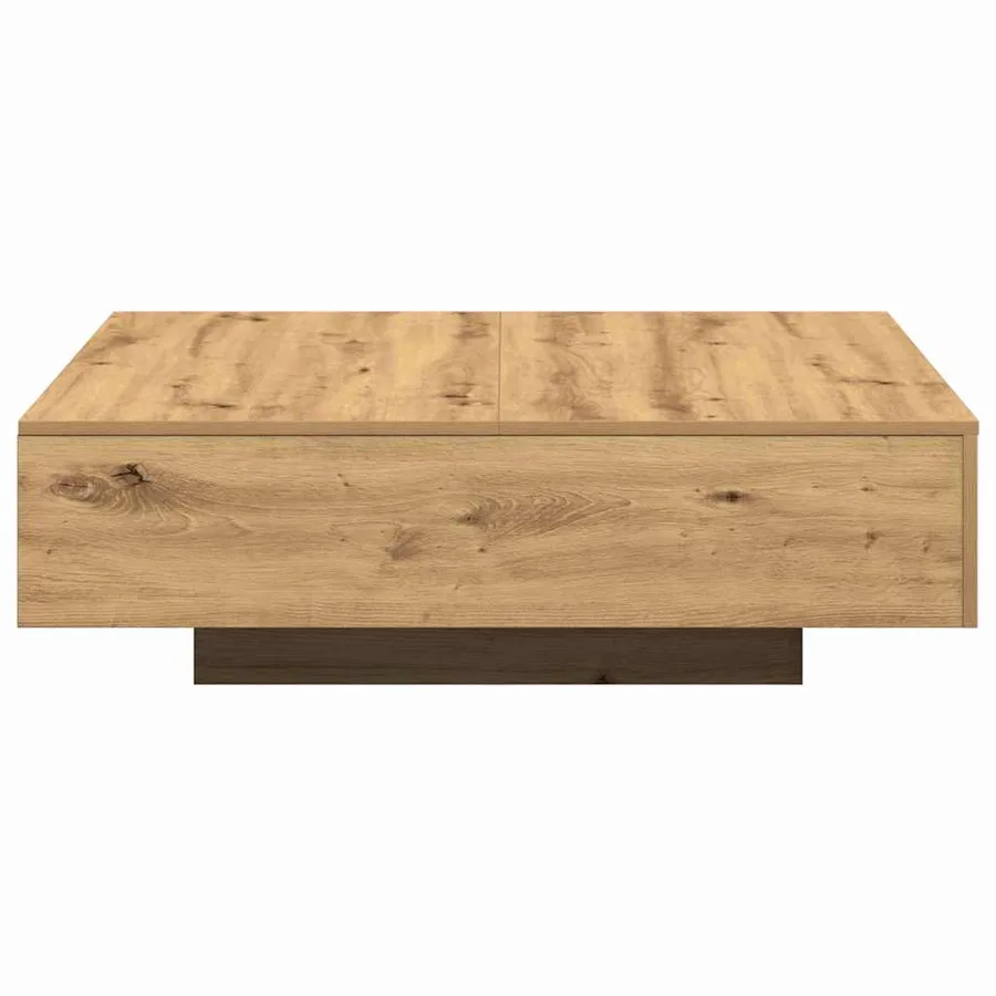Table basse Chêne artisanal 100 x 100 x 31 cm - 6