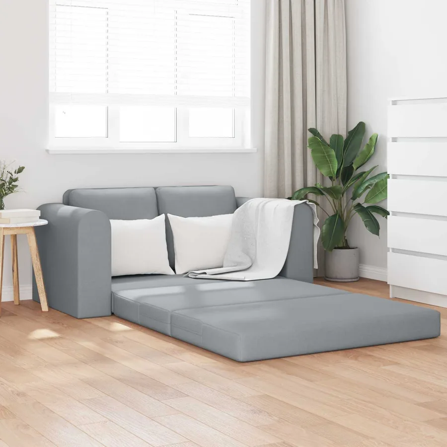 Canapé-Lit 60cm Gris clair tissu