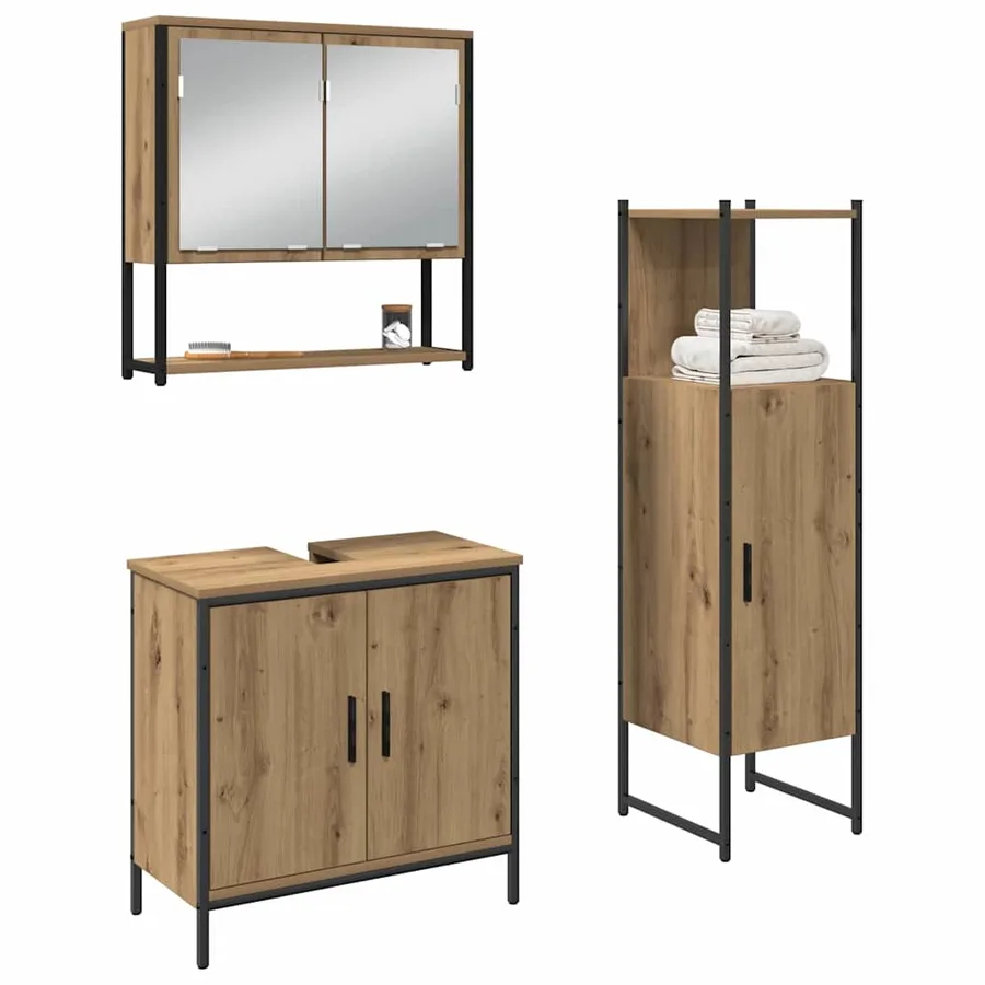 Ensemble de mobilier de salle de bain 3 pc Marron - 3