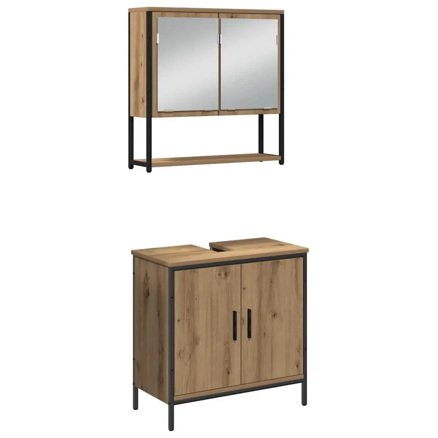 Ensemble de mobilier de salle de bain 3 pc Marron - 6