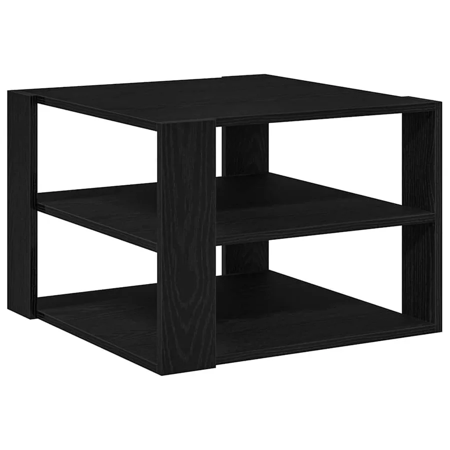 Table basse Chêne Noir 58 x 58 x 40 cm Bois d’ingénierie - 2