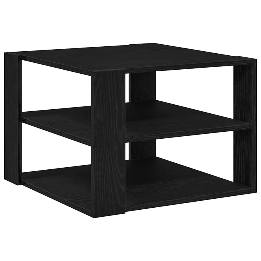 Table basse Chêne Noir 58 x 58 x 40 cm Bois d’ingénierie - 5
