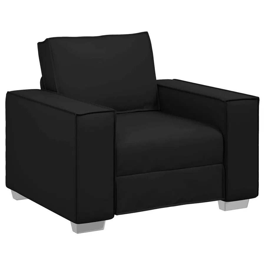 Fauteuil Noir 100 cm Simili cuir - 2