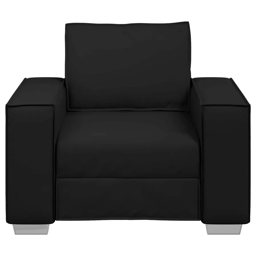 Fauteuil Noir 100 cm Simili cuir - 3