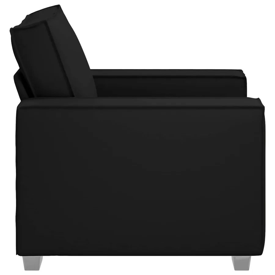 Fauteuil Noir 100 cm Simili cuir - 4
