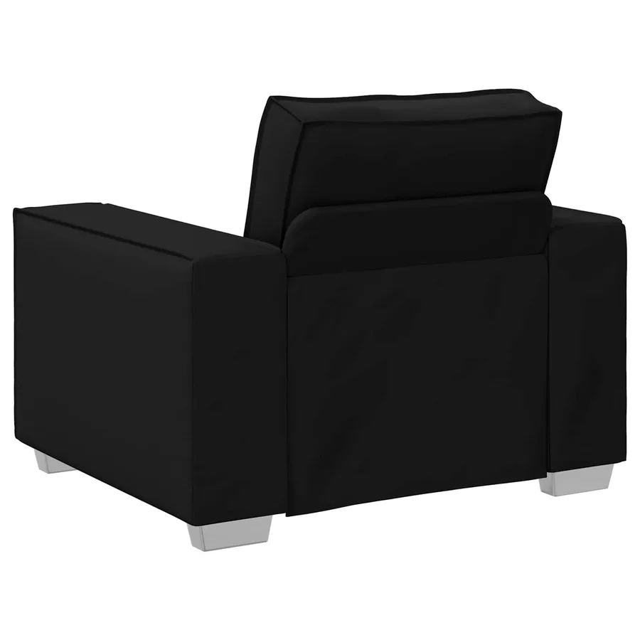 Fauteuil Noir 100 cm Simili cuir - 5